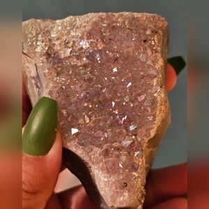 Amethyst Aura Quartz Geode Crystal Rock